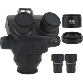 مجهر ستيريو عالي السحابة 7X-45X 7X-50X مجهر ثلاثي العينيات WF10X/22 مللي متر ملحقات مجهر العدسة (مع 0.5x 1.0x) in Kuwait
