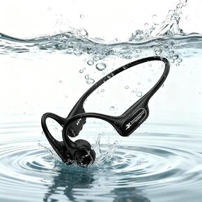 سماعات السباحة IP68 مقاومة للماء ، سماعات رأس الأذن المفتوحة بوتوث 5.4 مع مشغل MP3 32 جيجابايت ، راحة آمنة تحت الماء لركض لركض للياقة البدنية Surfaudio (أسود) in Kuwait