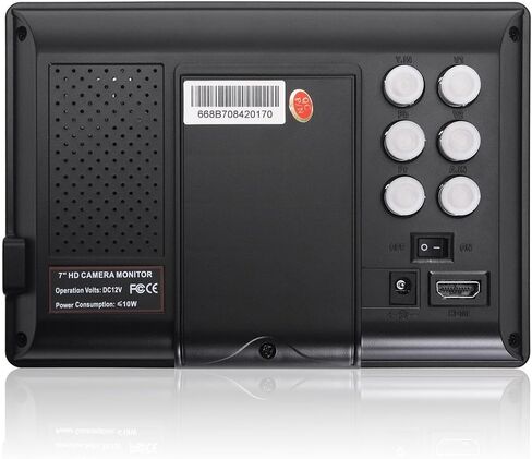شاشة LILLIPUT 668gl-70np/h/y مقاس 7 بوصات عالية الدقة على الكاميرا لكاميرات DSLR + حامل الحذاء + كابل Hdmi صغير + محول شاحن بطارية من Viviteq INC in Kuwait