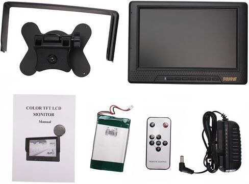 شاشة LILLIPUT 668gl-70np/h/y مقاس 7 بوصات عالية الدقة على الكاميرا لكاميرات DSLR + حامل الحذاء + كابل Hdmi صغير + محول شاحن بطارية من Viviteq INC in Kuwait
