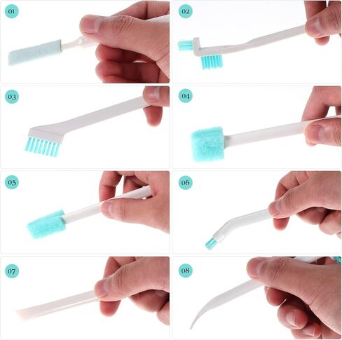 مجموعة فرش تنظيف الشقوق، 8 قطع من فرش تنظيف الأخدود المنزلية ودش الاستحمام، أدوات تنظيف صغيرة متعددة الوظائف للجص والستائر وصيانة الزجاجة in Kuwait