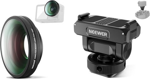 NEEWER FL-B30 OSMO Action 4/5 Pro FOV Boost Lens + محول تركيب AC012 متوافق مع DJI Osmo 360/5 Pro/4/3، عدسة زاوية واسعة مترابطة 185 درجة FOV، ملحقات كاميرا الحركة in Kuwait