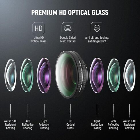 NEEWER FL-B30 OSMO Action 4/5 Pro FOV Boost Lens + محول تركيب AC012 متوافق مع DJI Osmo 360/5 Pro/4/3، عدسة زاوية واسعة مترابطة 185 درجة FOV، ملحقات كاميرا الحركة in Kuwait