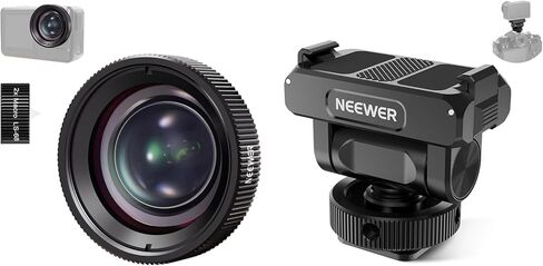 NEEWER LS-68 عدسة ماكرو متوافقة مع كاميرا DJI Osmo Action 5 Pro/4 Action + محول تركيب AC012 لـ Osmo 360/5 Pro/4/3، تكبير 2X، مسافة بؤرية 3-4 سم، ملحقات التصوير الفوتوغرافي عن قرب in Kuwait