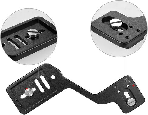 Camera Flash Bracket, Portable Aluminum Alloy Mount with 1 4 Inch Screw for DSLR Cameras, Compatible with Tripods and Ball Heads in Saudi Arabia