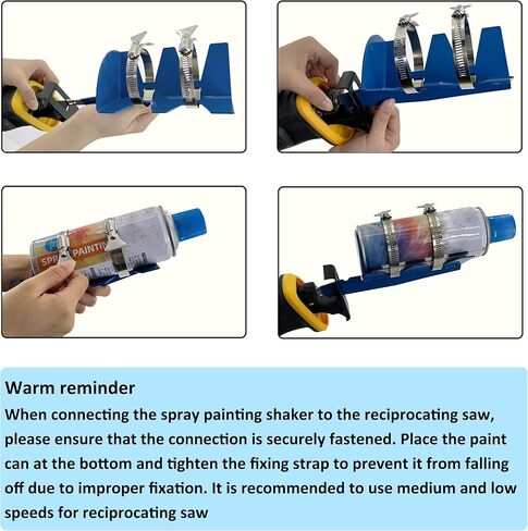 paint shaker, spray can mixing tool, 304 stainless steel spray can shaker, double fixed belts stable firm, suitable for standard reciprocating saws, 2-3 inch spray cans in Kuwait