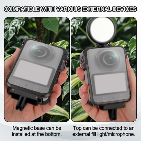 قفص إطار معدني لـ DJI Osmo 360، حافظة كاميرا واقية من سبائك الألومنيوم مع قفل أمان سريع التحرير وحوامل توسيع متعددة لقاعدة مغناطيسية خفيفة للميكروفون in Saudi Arabia