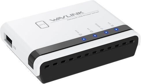 خادم طباعة Zunate USB مع 10/100Mbps Bridge Bridge Carhing 4 طابعة ، ودعم توصيل أوضاع مستقلة سلكية لاسلكية وتوافق 7 8 10 11 OS X (قابس الولايات المتحدة) in Saudi Arabia