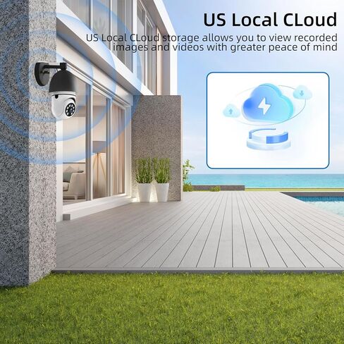 Hawkray Light Bulb Security Camera -5G& 2.4GHz WiFi 2K 3MP Security Cameras Wireless Outdoor Motion Detection and 911 Alarm Monitoring,Open AI Enabled,US Local Cloud, Color Night Vision(2 Pack) in Saudi Arabia