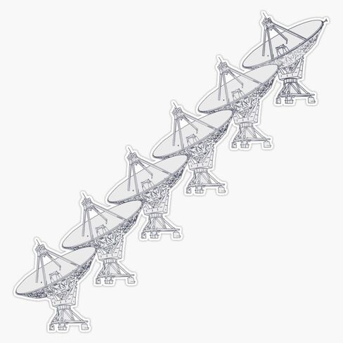MAGNET Very Large Array - Multiple Radio Telescope - Space Contact Magnetic Vinyl Sticker Decal Magnet 5" in Saudi Arabia