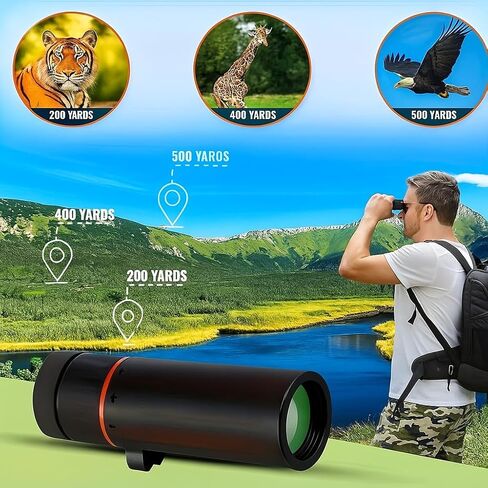 Portable Compact Handheld Monocular Telescope, Pocket-Sized Optical Scope for Outdoor Sports, Concerts, and Nature Observation, Fixed Focal Length Vision Tool in Saudi Arabia