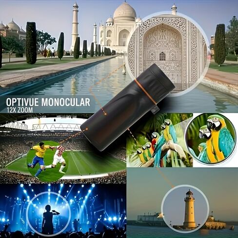 Portable Compact Handheld Monocular Telescope, Pocket-Sized Optical Scope for Outdoor Sports, Concerts, and Nature Observation, Fixed Focal Length Vision Tool in Saudi Arabia