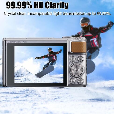 PCTC 3 Packs SX740 HS SX730 Screen Protector Compatible with Canon PowerShot SX730 HS/SX740 HS Camera,0.3mm Tempered Glass Film 9H Hardness in Saudi Arabia