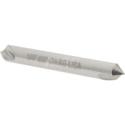Countersink, Right Hand Cut, 1/4" Head Diameter, 90° Included Angle, Solid Carbide, 1/4" Shank Diameter, 1 Flute, 2" OAL, Bright/Uncoated Finish in Saudi Arabia