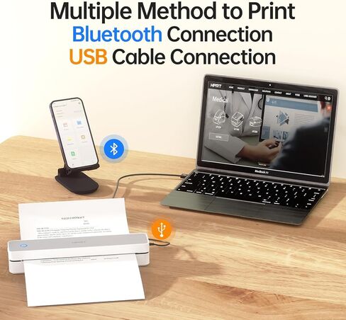 HPRT Portable Printer Wireless White& Printer Case for MT610 in Saudi Arabia