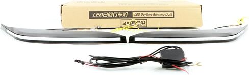 LED DRL Fog Lights with Amber Sequential Turn Signal Driving Lights Fit for 2022 2023 2024 2025 Toyota Tundra Front Bumper Fog Lamps Daylight Accessories in Saudi Arabia