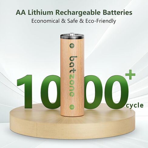 Rechargeable AA Batteries, Lithium Batteries AA Long Lasting 1000+ Cycles, 3071mWh 1.5V AA Batteries for Toys, Smart Door Lock, Flashlight, Blink Cameras (4 Pack) in Saudi Arabia
