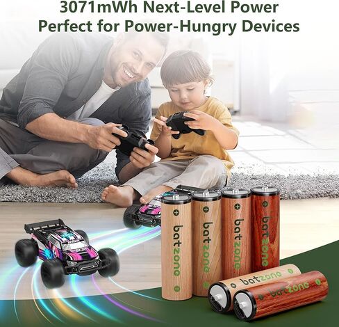 Rechargeable AA Batteries, Lithium Batteries AA Long Lasting 1000+ Cycles, 3071mWh 1.5V AA Batteries for Toys, Smart Door Lock, Flashlight, Blink Cameras (4 Pack) in Saudi Arabia