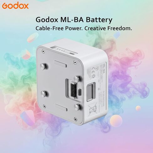 بطارية GODOX ML-BA، متوافقة مع مصابيح فيديو LED ثنائية اللون ML80Bi وML150Bi، حزمة طاقة قابلة لإعادة الشحن 14.4 فولت 6600 مللي أمبير في الساعة مع شحن USB-C للاستوديو والتصوير الخارجي in Saudi Arabia