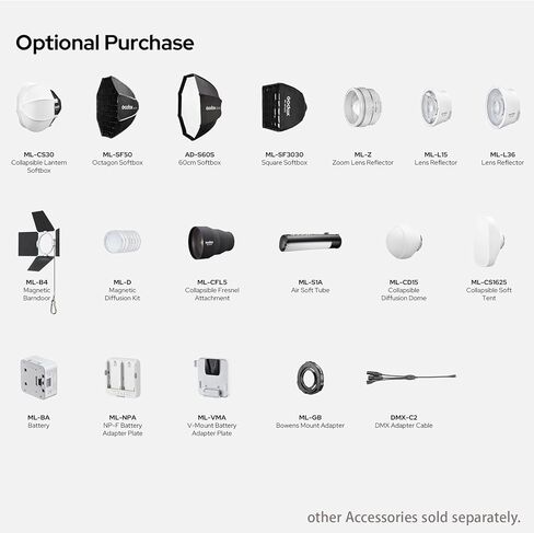بطارية GODOX ML-BA، متوافقة مع مصابيح فيديو LED ثنائية اللون ML80Bi وML150Bi، حزمة طاقة قابلة لإعادة الشحن 14.4 فولت 6600 مللي أمبير في الساعة مع شحن USB-C للاستوديو والتصوير الخارجي in Saudi Arabia