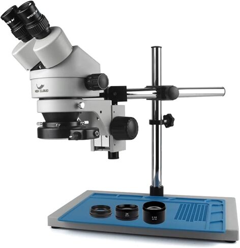 Binocular Microscope Magnification Continuous Zoom 7X-45X Stereo Microscope Head + WF10X/20mm Eyepiece Phone Repair (D10.9x1.5mm) in Saudi Arabia
