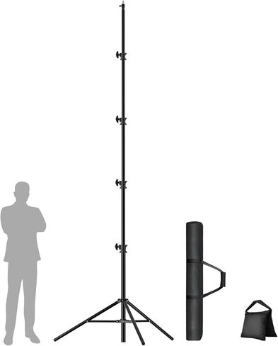 EMART 13ft Heavy Duty Light Stand Photography Tripod, Air-Cushioned Aluminum Alloy Light Stand with 1/4'' and 3/8'' Screw, Compatibility for Sports Games/Professional Photography/Wedding Recording in Saudi Arabia