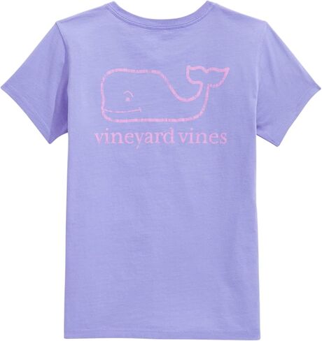 تيشيرت جيب بأكمام قصيرة على شكل حوت عتيق للفتيات من Vineyard Vines، قبعة بيضاء in Kuwait