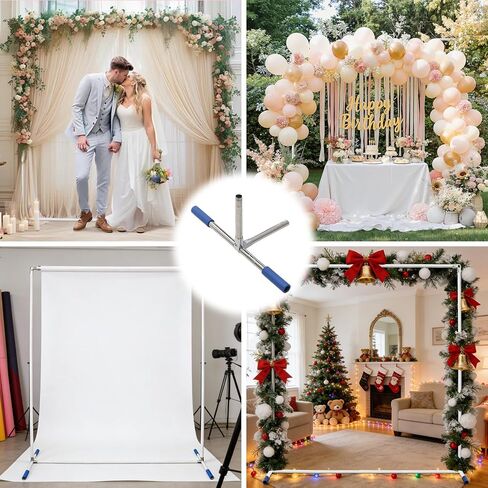 Wedding Arch Backdrop Stand,7x5 FT Metal Arch Backdrop Stand for Ceremony Square Stainless Steel Arched Frame Decoration for Wedding,Birthday,Party,Anniversary,Baby Shower,Garden Decorations in Saudi Arabia