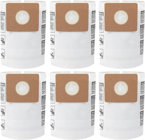 6 Pack 90668 Type B Filter Bags for Shop Vac 2-2.5 Gallon Wet/Dry Vacuum, Type B 90668 9066800/549712 9066833, All Around EZ QAM70 and CMXZVBE38774, 90668 2-2.5 Gallon Disposible Filter Bags in Kuwait
