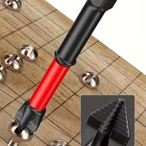 6-Piece Magnetic Screwdriver Bit Set, S2 Steel Phillips & Impact Bits for Electric and Manual Drivers, Non-Slip Grip in Saudi Arabia