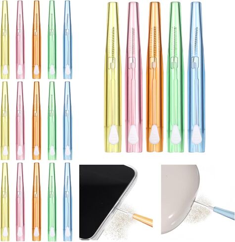 5 Colors Phone Speaker Cleaning Kit, 20 Pack Anti-Clogging Mini Nylon Cleaner Brushes, Multifunction Speaker Port Cleaner for 17 Pro Max Charging Port, Speaker, Earphone, Tablet, Camera, Keyboard in Saudi Arabia