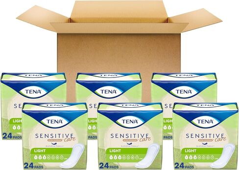 Tena Sensitive Care Ultra Thin Regular Adult Incontinence Pads for Women, Postpartum, Light Absorbency, 180 Count in Kuwait