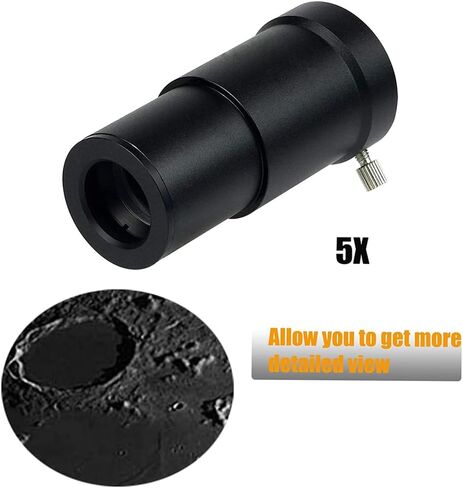 5X Barlow Lens 1.25 Inch Metal Full Multi-Coated Telescope Accessory with M42 Thread for Telescope Eyepiece and Camera Connection in Saudi Arabia