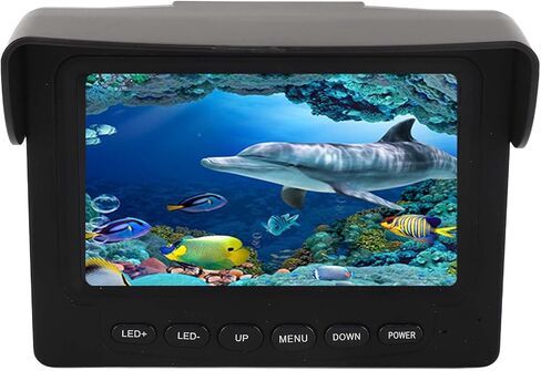 كاميرا LCD مقاس 4.3 بوصة تحت الماء بزاوية واسعة 165 درجة، مكتشف أسماك رقمي مقاوم للماء - إضاءة LED عالية السطوع، كابل متين، مثالي لصيد الأسماك البحرية والاستكشاف تحت الماء in Kuwait