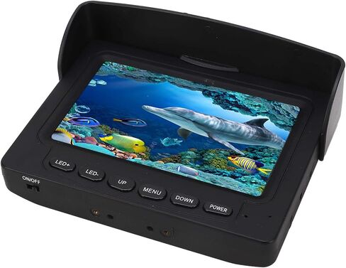 كاميرا LCD مقاس 4.3 بوصة تحت الماء بزاوية واسعة 165 درجة، مكتشف أسماك رقمي مقاوم للماء - إضاءة LED عالية السطوع، كابل متين، مثالي لصيد الأسماك البحرية والاستكشاف تحت الماء in Kuwait