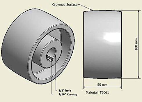 مجموعة عجلات مطحنة الحزام 2 × 72 بوصة لمطحنة السكاكين 4 بوصة محرك 5/8 بوصة تتحمل 3 بوصة مسار 2 بوصة وسيط (4 بوصة 5/8-3 بوصة - 2 بوصة) in Kuwait