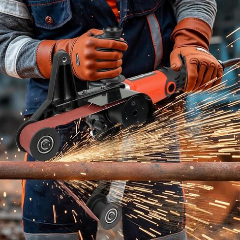 Pipe Tube Polisher Sander, 6-Speed Tube Polisher, 110V 800W Pipe Belt Sander with 50 Pcs Sanding Belts, for Finishing, Polishing, Rust Removal in Saudi Arabia