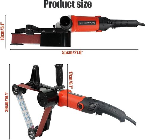 Pipe Tube Polisher Sander, 6-Speed Tube Polisher, 110V 800W Pipe Belt Sander with 50 Pcs Sanding Belts, for Finishing, Polishing, Rust Removal in Saudi Arabia