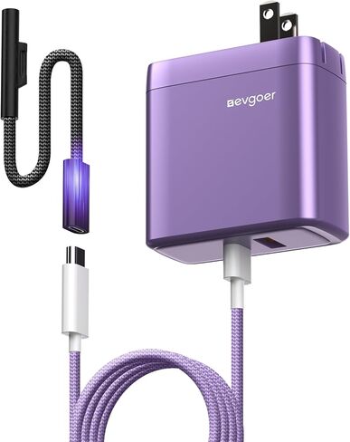 65W Surface Pro Charger,Microsoft Windows Surface Charger for Surface Pro 3/4/5/6/7/8/9/10/X/11/12 Power Adapter,Compatible for Both Microsoft Surface Book/Laptop/Tablet,Support 44W 36W in Kuwait