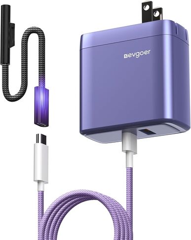 65W Surface Pro Charger,Microsoft Windows Surface Charger for Surface Pro 3/4/5/6/7/8/9/10/X/11/12 Power Adapter,Compatible for Both Microsoft Surface Book/Laptop/Tablet,Support 44W 36W in Kuwait