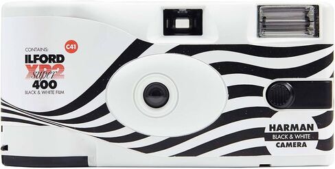XP2 35mm ISO-400 B&W One-Time Single-Use Disposable Camera with Flash - 27 Exposures with Microfiber Cleaning Cloth in Saudi Arabia