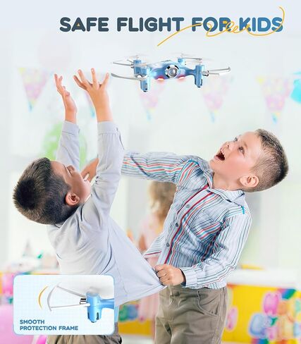 طائرة بدون طيار SYMA للأطفال، طائرة رباعية المروحية RC سهلة الجيب مع تثبيت الارتفاع، تقلبات ثلاثية الأبعاد، أوضاع تبديل السرعة، وضع مقطوعة الرأس، هدية طائرة هليكوبتر لحماية الأولاد والبنات باللون الأزرق الفاتح in Kuwait