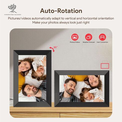 8" WiFi Digital Photo Frame (White) – HD IPS Touchscreen, Instant Remote App Photo & Video Sharing, 16GB Storage, No Subscription Fees, Auto-Rotation, White in Saudi Arabia