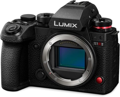 كاميرا باناسونيك LUMIX S1RII رقمية كاملة الإطار بدون مرآة، طراز هجين يتميز بمستشعر كامل الإطار بدقة 44.3 ميجابكسل وأول تسجيل فيديو بكاميرا رقمية 8K من LUMIX - DC-S1RM2BODY9 in Saudi Arabia