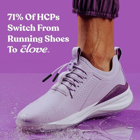 clove Classic Wide Shoes for Doctors & Nurses, Fluid Resistant, Easy to Clean, Slip Resistant, Comfortable for 12+ Hour Standing Shifts, Elastic No-Tie Laces, Sneakers for Men & Women. in Saudi Arabia