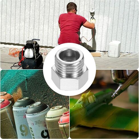 محول خرطوم فرشاة الهواء من باتيكل 1/8 إلى 1/4، 3 قطع 1/8 بوصة BSP أنثى إلى 1/4 بوصة BSP ذكر محول تحويل مناسب للحلمة موصل معدني لضواغط الهواء in Kuwait