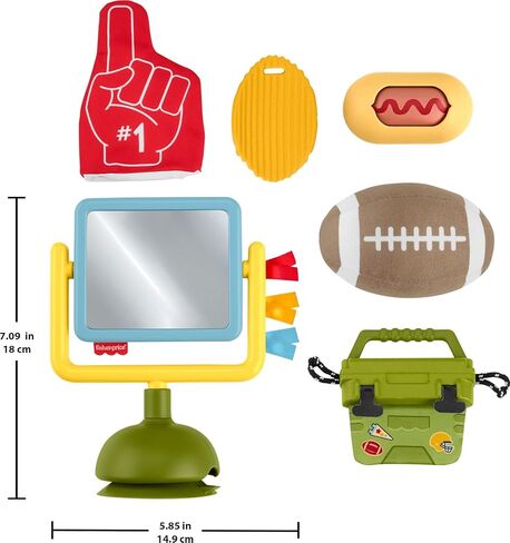 Fisher-Price Baby Toys Mini Me Moments مجموعة Tailgater صغيرة ، 6 أنشطة حسية ذات طابع رياضي للحديدين حديثي الولادة الذين تتراوح أعمارهم بين 3 أشهر in Saudi Arabia