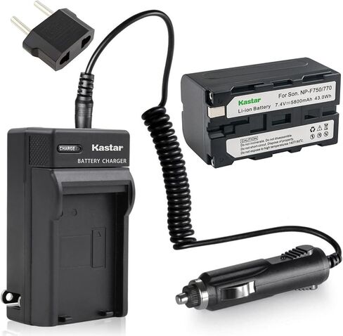 استبدال بطارية وشاحن Kastar لجهاز Sony NP-F770، NP-F750، NP-F730 يعمل مع Sony CCD-SC5، DCR-TRV820، CCD-SC55، DCR-TRV820K، CCD-SC65، CCD-TRV815، DCR-TRV9، CCD-TR3، DCR-TRV900، CCD-TR3000، CCD-TRV85، DCR-VX200، CCD-TR3300، CCD-TRV86PK، DCR-VX2100 in Kuwait
