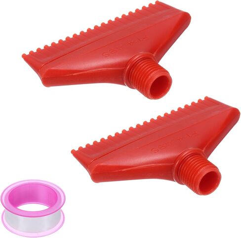 uxcell 6 pcs BSPT1/4 الذكور فوهة الرياح النفخ ، وفوهة الهواء المسطحة فوهة فوهة ABS ABS مع شريط PTFE لملحقات آلة الهواء المضغوطة ، الأحمر in Saudi Arabia