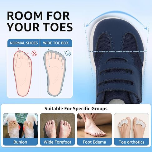 Wide Shoes Women | Hook and Loop Orthopedic Walking Shoe for Diabetic, Bunions, Plantar Fasciitis, Hammertoes, Swollen Feet, Seniors in Saudi Arabia